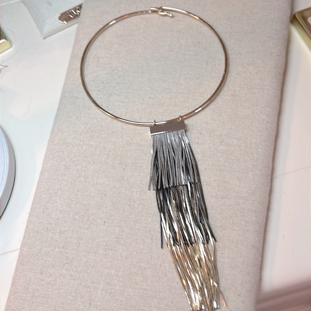WHBM - gold, gunmetal, silver choker